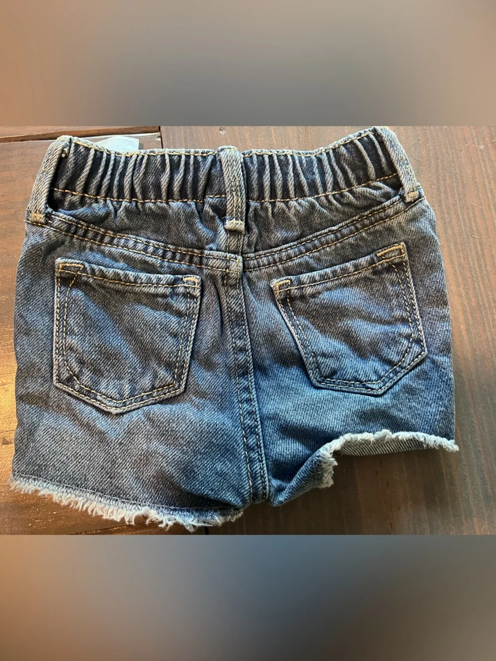 Classic Blue Denim girl toddler’s Shorts with Elastic Waist 12/18 mo Old Navy